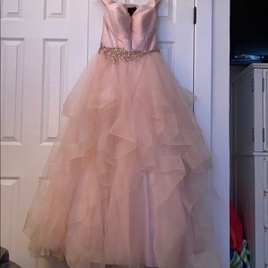 Light pink prom dress